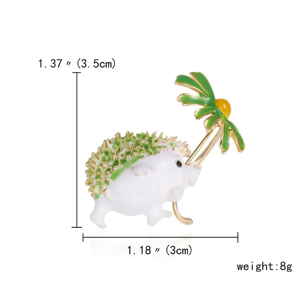 Trendy Cute Hedgehog Animal Brooch Fashion Colorful Daisy Brooches For Women Shoes Coat Accessories New Design Lapel Pins Gift - Image 6