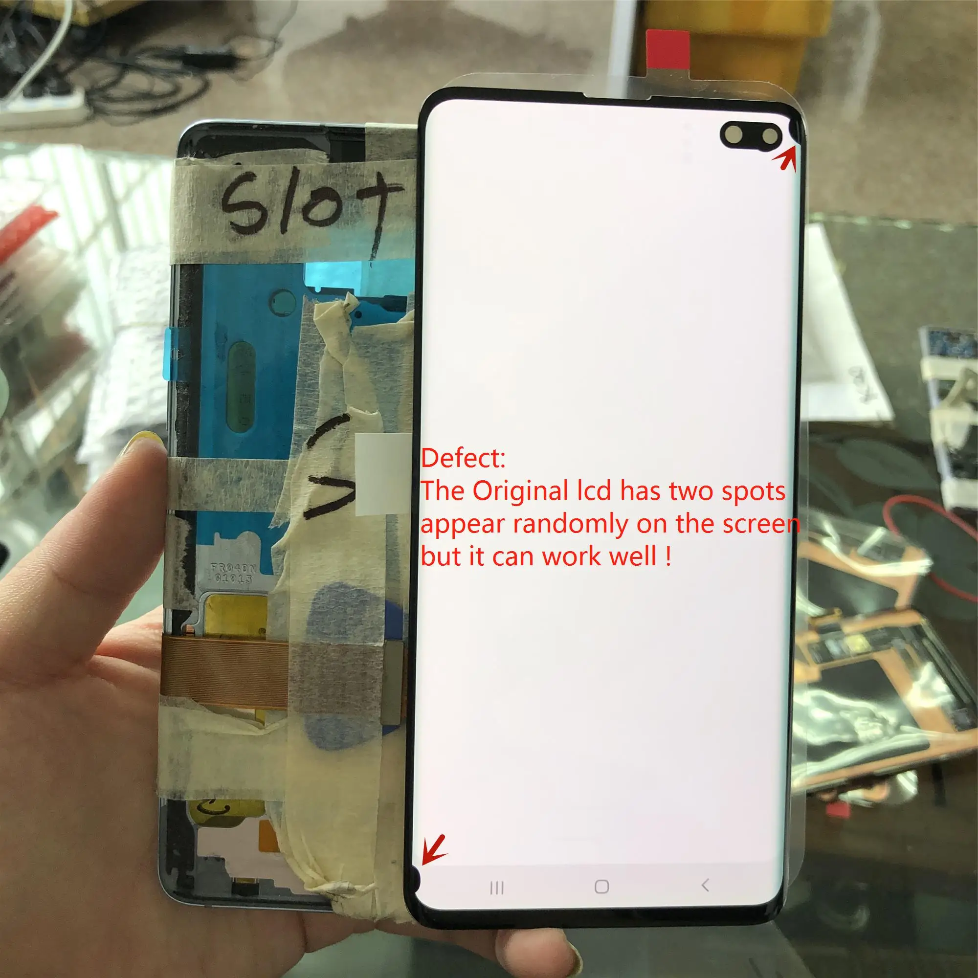 Super Amoled для SAMSUNG Galaxy S10 Plus G975 SM G975F G9750 ЖК дисплей дигитайзер сенсорный экран с двумя