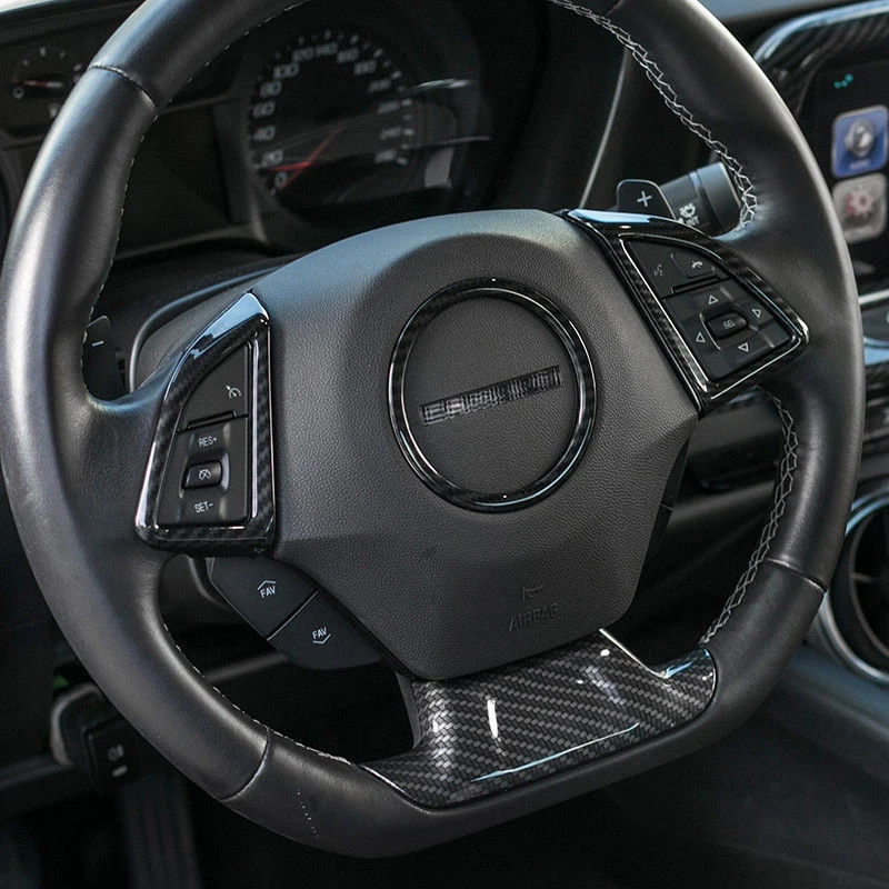 Отделка крышки рулевого колеса из углеродного волокна для Chevrolet Camaro