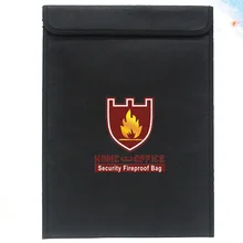 

Fireproof Paper Bag A4 Waterproof Bag Durable File Pouch Document Bag for Home Office School (38X28CM)
