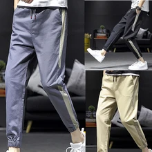 3 цвета, полосатые Мужские штаны для отдыха, новинка, модные штаны в стиле хип-хоп, свободные штаны с задним карманом, размер S-4XL