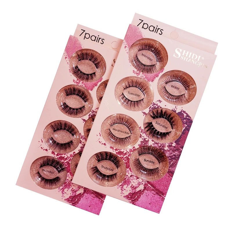 YSDO 7 пар 3D норковые ресницы драматические MakeupLashes пушистые норковые накладные ресницы wispy Box упаковка Поддельные ресницы