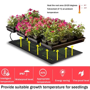 

22x52cm Seedling Heating Mat Waterproof Plant Seed Germination Propagation Clone Starter Pad Vegetable Flower Garden Supplies