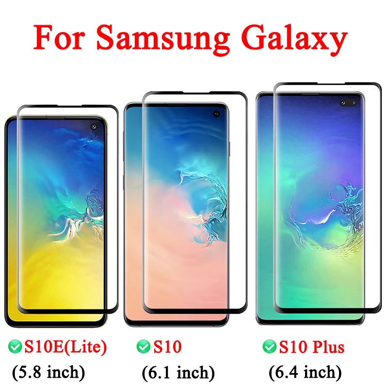 Закаленное стекло для samsung s10 plus чехол для телефона защитное стекло на galaxy s10e lite s 10 s10lite s10plus Защитная пленка для аксессуаров