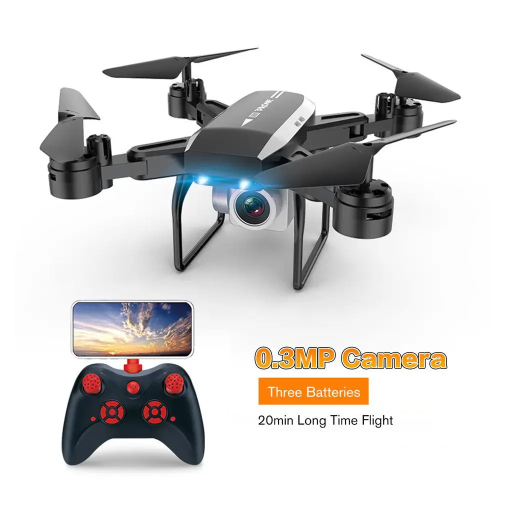 0.3MP Black 3B KY606D Радиоуправляемый Дрон 4K HD аэрофотосъемка 1080p FPV Самолет 20 минут полета Радиоуправляемый вертолет VS KY601S Радиоуправляемый Дрон с 2/3 аккумулятором - Цвет: 0.3MP Black 3B