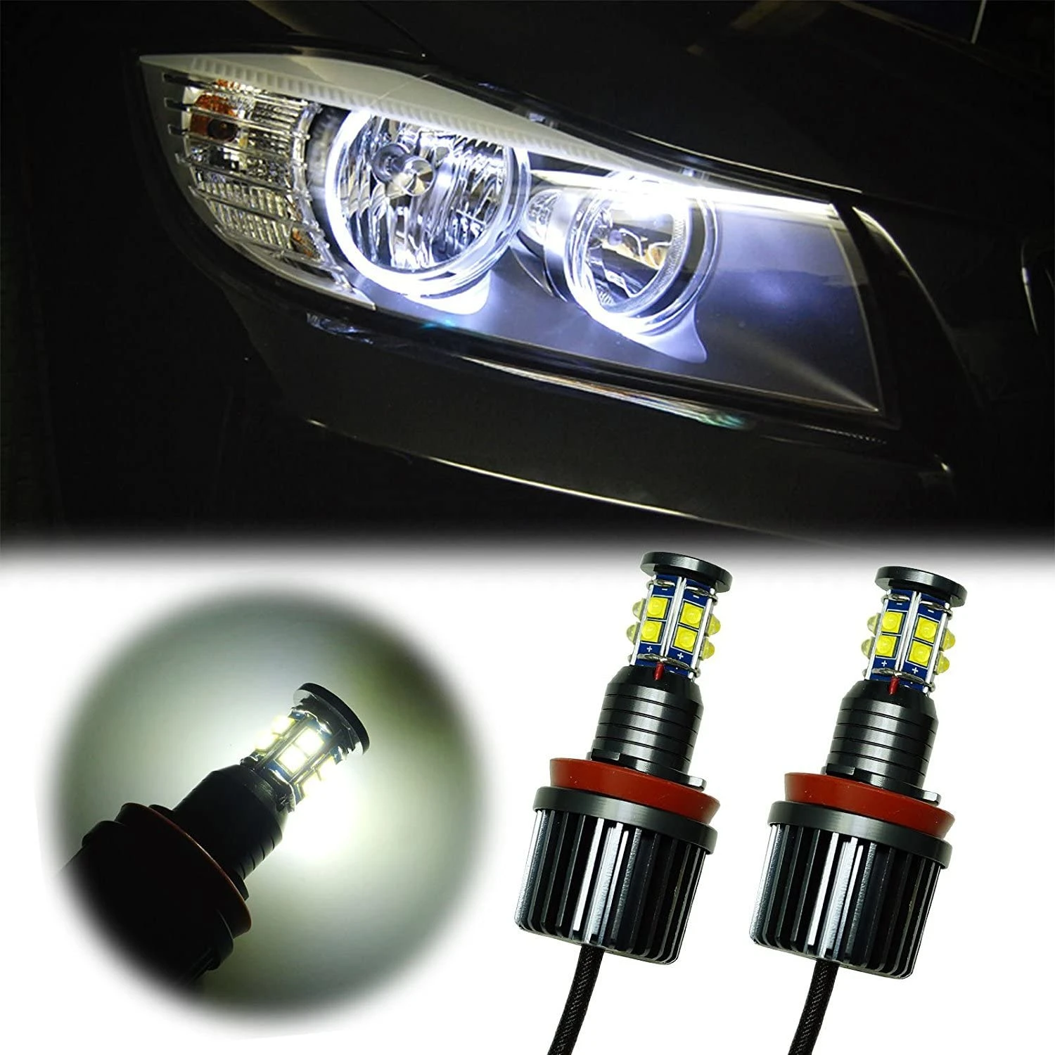 No Error H8 Led Angel Eyes Halo Ring Lights For Bmw E60 E61 E71 E70 Lci E90 E91 X5 Angel Eye Headlight Led Car Headlamps 6000k Car Light Accessories Aliexpress No Error H8 Led Angel Eyes Halo Ring Lights For Bmw E60 E61 E71 E70 Lci E90 E91 X5 Angel Eye Headlight Led Car Headlamps 6000k Car Light Accessories Aliexpress