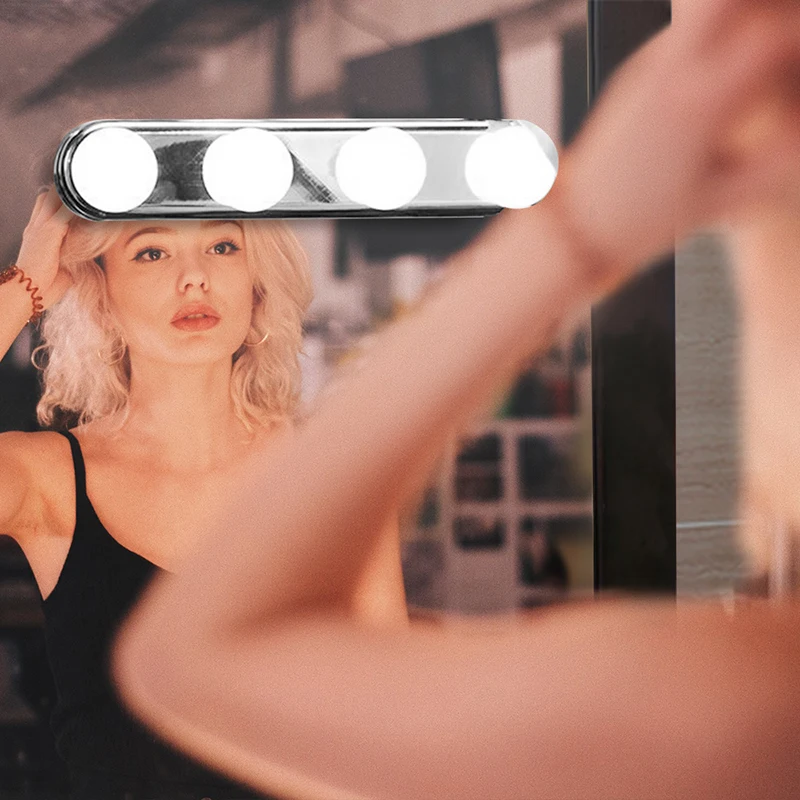 

4/10pcs/set Hollywood Led Vanity Lights Mirror Wall Lamp Makeup Light Bulbs For Dressing Table 10 Bulbs 2W Kit 2018 New Hot Sale