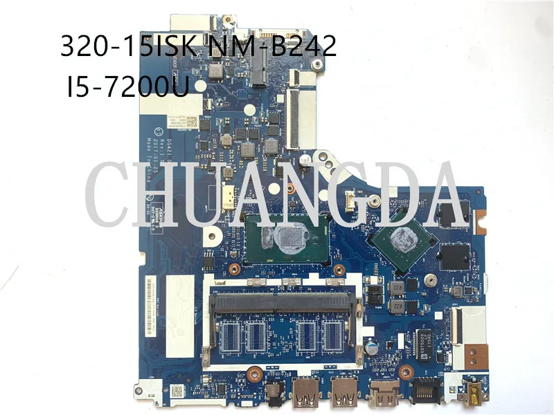 Фото DG421 DG521 DG721 NM-B242 для Lenovo 320-15IKB 320-15ISK материнская плата ноутбука ЦП I5 7200U GPU GTX940M DDR4 |