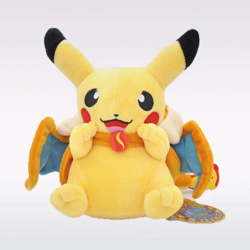 30cm Mega Charizard Plush Doll Toys Lovely Yellow Toys Plush Stuffed Toys For Children Birthday Gifts
