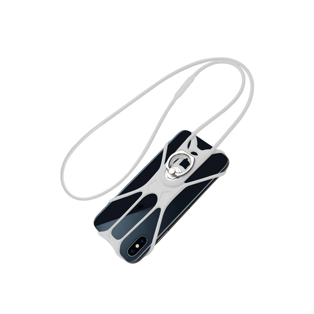 Silicone lanyard Универсальный Холщовый ремешок-держатель чехол для мобильного телефона шейный ремешок ожерелье слинг для смартфона мобильный телефон ремешок для телефона - Цвет: Silicone lanyard