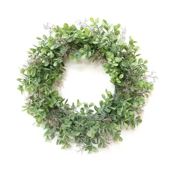 

Wedding Decoration Romantic Artificial Wreath Decorative Lifelike Fake Leaf Wreath Door Wreath For Wedding Window Display
