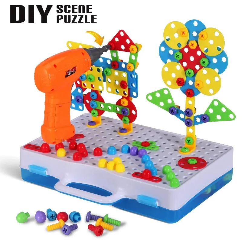 Горячая Новинка Электрическая отвертка DIY Развивающие игрушки дрель игра строительные блоки для детей дизайн Ранние развивающие игрушки