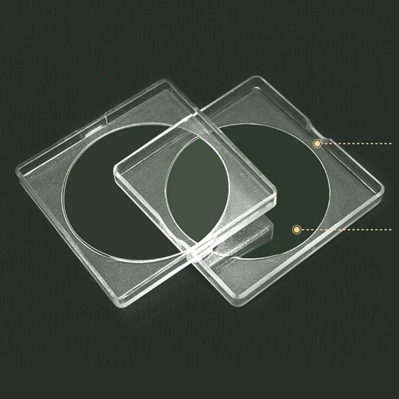 1 Piece / PCCB Square Coin Capsule Coin Holder Plastic Case With Sponge Pad Ring 16-41mm 5