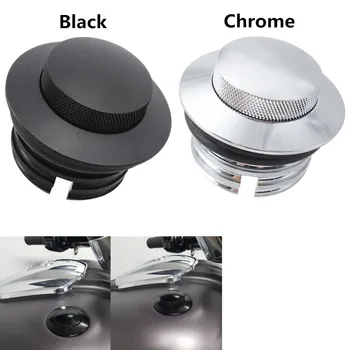

Motorcycle Black/Chrome Screw-In Flush Mount Fuel Tank Gas Cap For Harley Touring Sportster 883 1200 XL883 XL1200 48 72