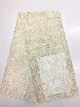 

New arrival african lace fabrics high quality 2020 France cord lace guipure lace fabric for Nigerian lace fabric FDC94