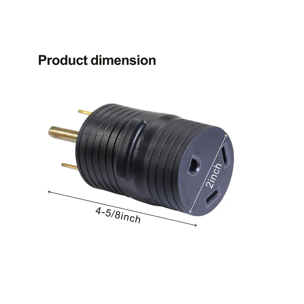 Iztoss 125-вольт 4 зубец генератор RV штекер Адаптер Twist для 50Amp мужчина к 30Amp гнездовой разъем