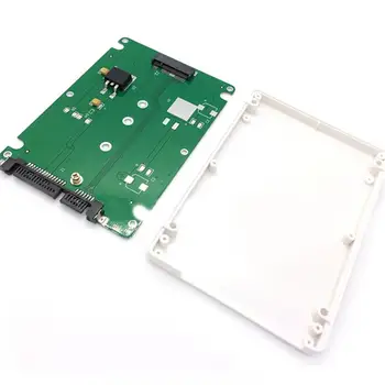 

1pc M.2 NGFF Sata3 SSD to 2.5" SATA Adapter Card Hard Disk Case Enclosure White Sata to Sata Connector for Computer