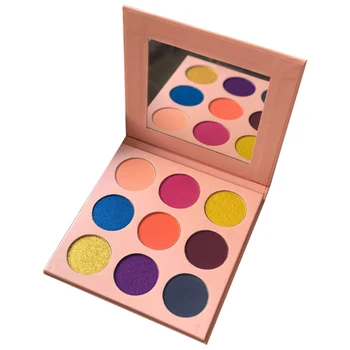 

High Pigmented Matte Shimmer Glitter Eyeshadow Makeup Palette Long Lasting Shiny Powder Cosmetic Kit Custom Private label Pink