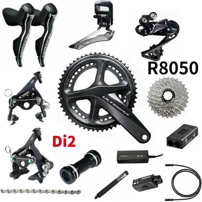 Велосипедная группа shimano Ultegra R8050 R8010 Di2 2x11 скоростной групповой набор 170 50-34 53-39