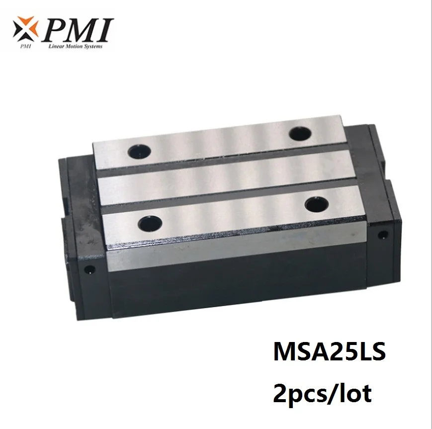 

2pcs/lot Original Taiwan PMI MSA25LS-N MSA25LSSSFCN linear guideway slide block Carriage for CO2 laser machine MSA25LS