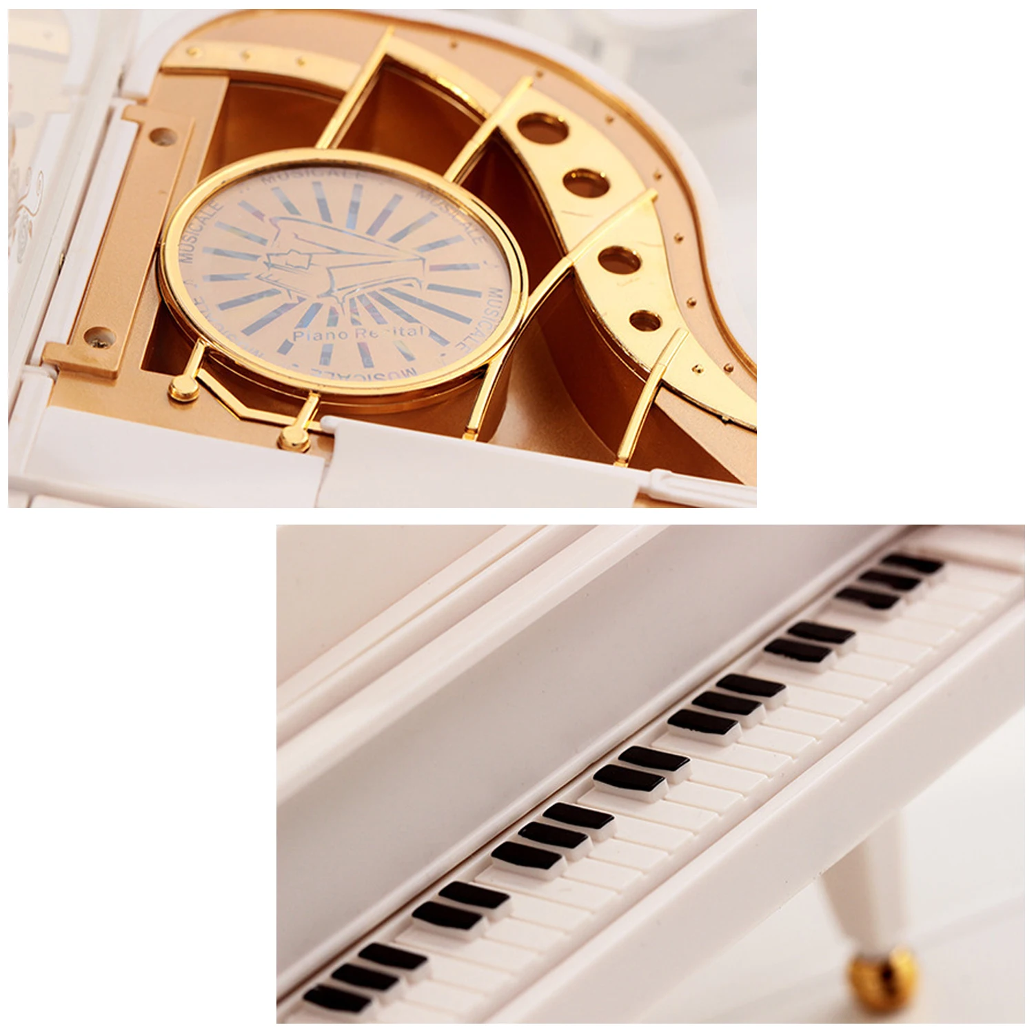 Bevigac Wind-up Clockwork Mechanical Girl Dancing on the Piano Music Box for Girls Daughter Girlfriend Birthday Christmas