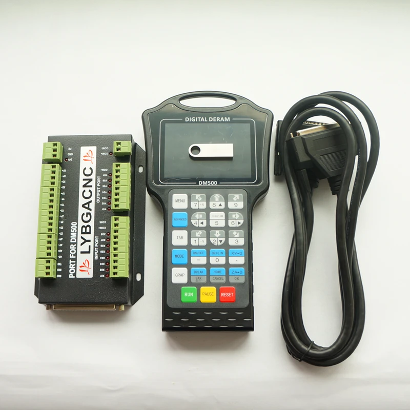 DM500 3/4 осевой маховик контроллер движения 500 кГц G код CAD/CAM USB флэш-диск ЧПУ фрезерный станок гравировальный станок запчасти