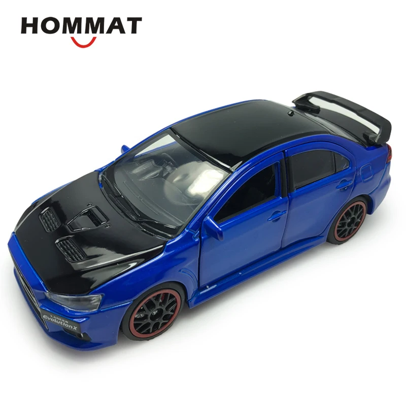 HOMMAT 1:32 Масштаб Mitsubishi Lancer EVO X с черной крышей сплав металла Diecasts& игрушечные машинки модели Машинки Игрушки для детей