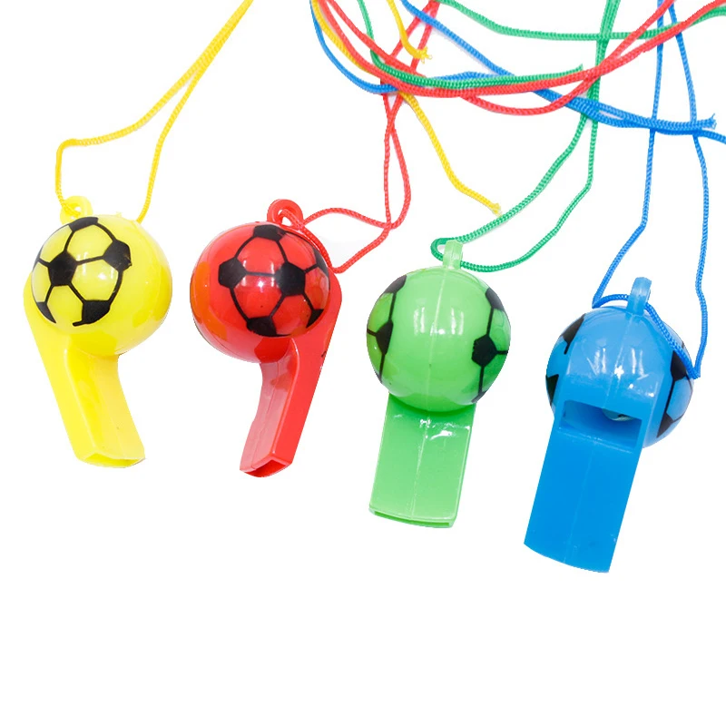 24Pcs Plastic Whistles Cheering Props Referee Whistle Sports Goods Kid Vocal Toy 
