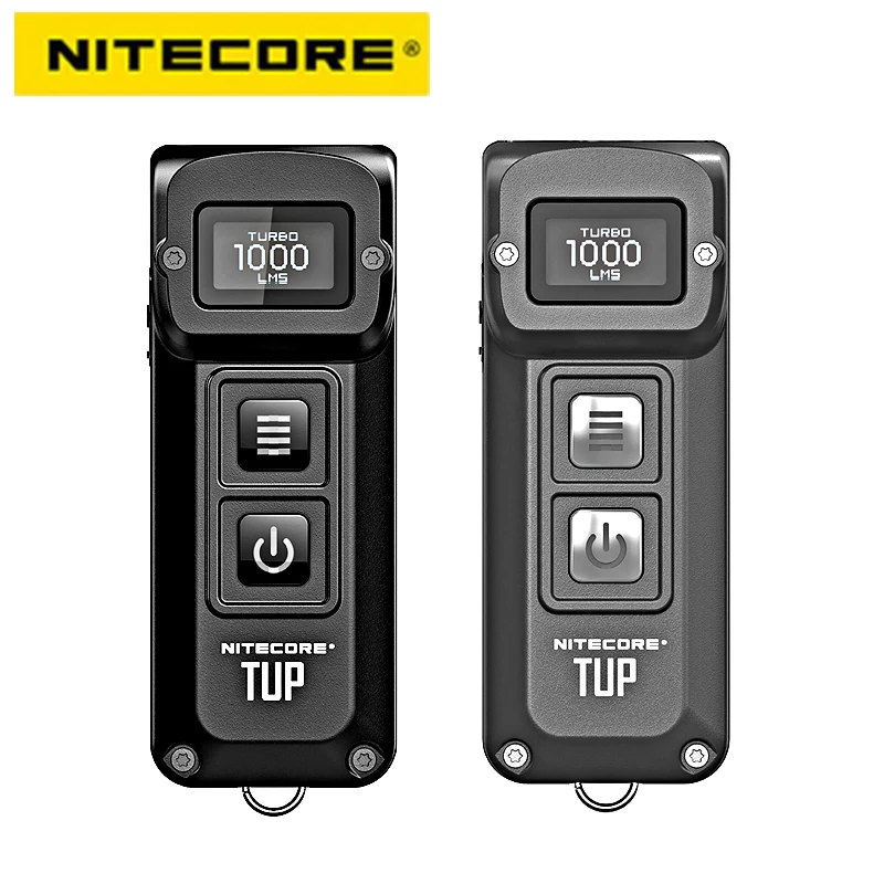 NITECORE TUP  Intelligent Pocket Light EDC Compact and Lightweight CREE XP-L HD V6 1000 LM Keychain Flashlight with Battery