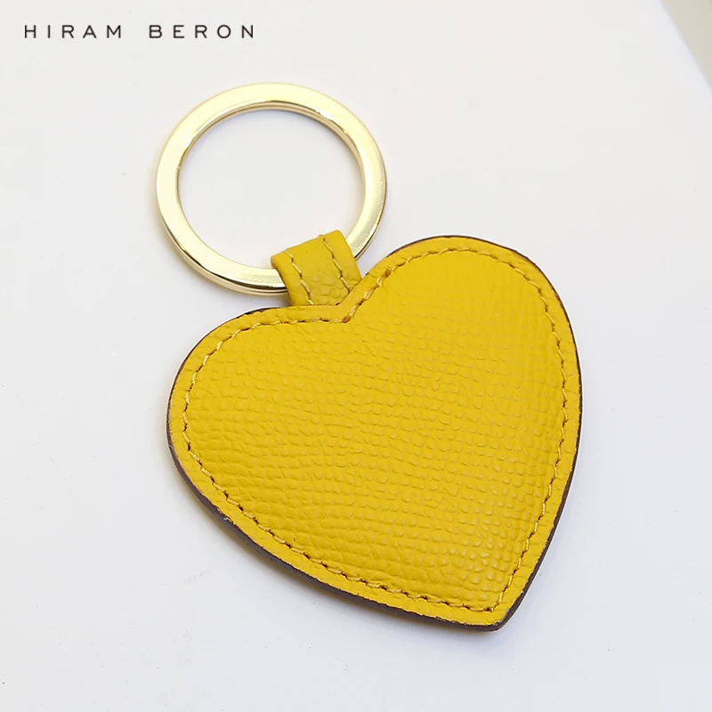 

Hiram Beron Personalized Initials customized heart cute key holder tag leather high quality gift for friend dropship