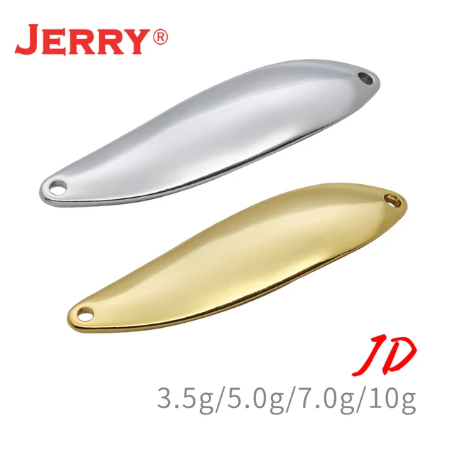 Jerry JD Unpainted Blank Spoon Fishing Lures Trout Pike Blinkers