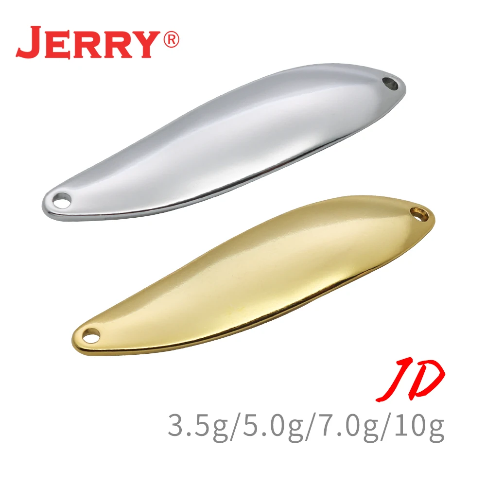 JerryJDUnpaintedBlankSpoonFishingLuresTroutPikeBlinkersBrass