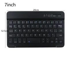 Compact Wireless Bluetooth Keyboard - Ultra Slim Design for Tablets and Smartphones (7 inch Black)