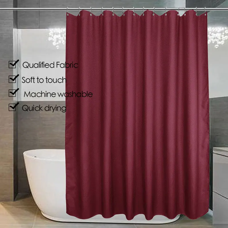 Efor штора сверхмощная вафельная занавеска для душа отель, водонепроницаемая занавеска для ванной комнаты твердая ткань для домашнего использования в отеле