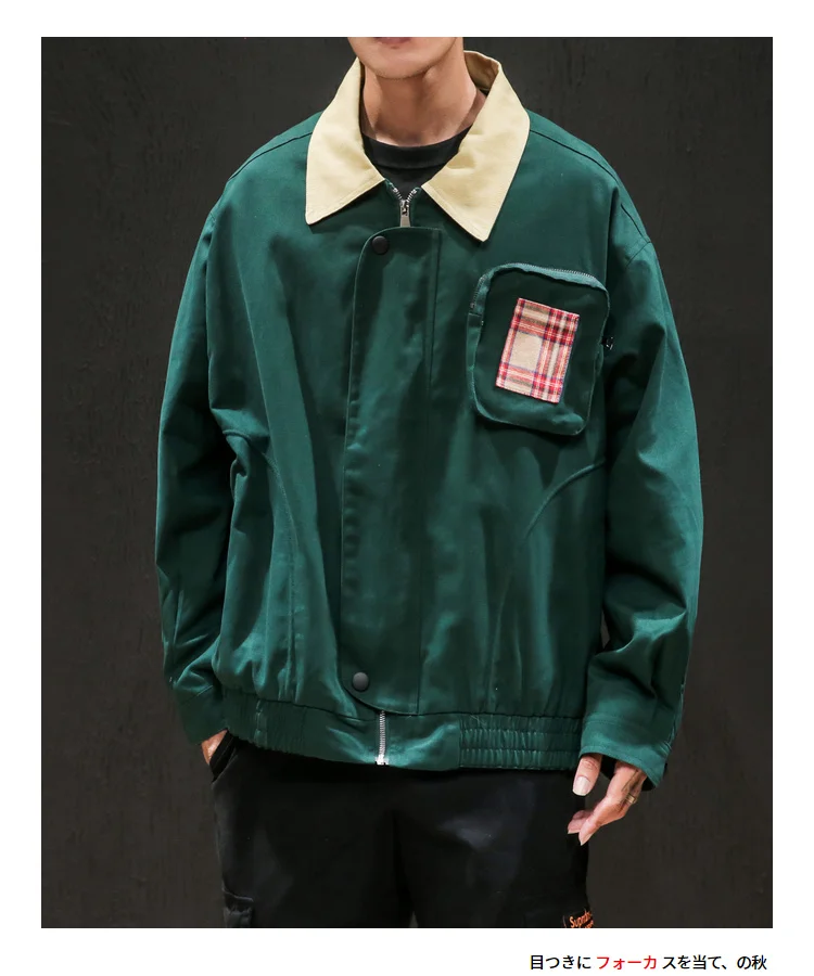 BQODQO хлопковая Военная армейская Осенняя мужская одежда с отложным воротником модная хип-хоп куртка уличная Мужская свободная куртка размера плюс