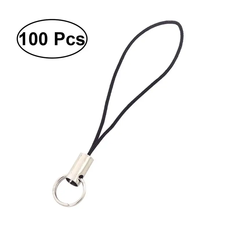 

100Pcs Simple Fashion Cell Phone Lanyard Men And Women General Short Wrist Rope Digital Camera Self Timer Lever Short Lanyard