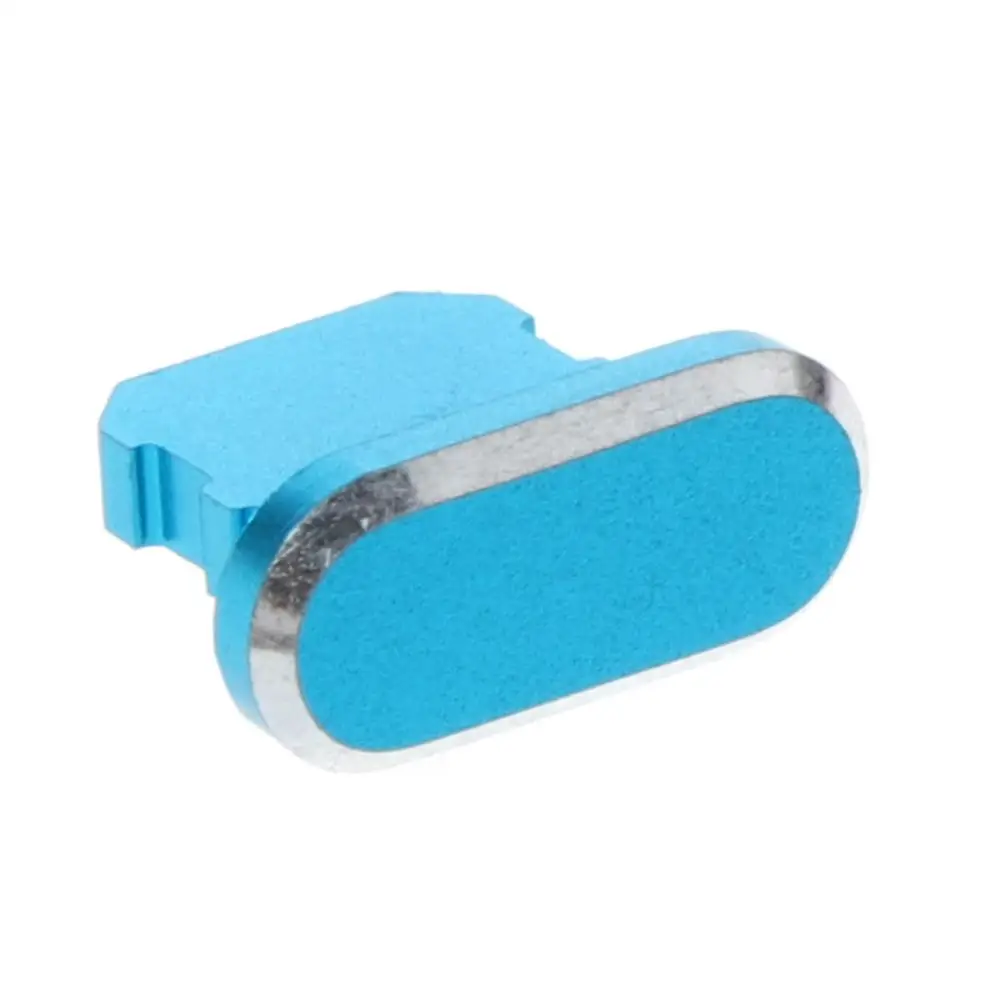 Пылезащитная заглушка, usb-порт для зарядки, пылезащитная крышка, защитная металлическая крышка для Apple iPhone 8 X XR Xmax, аксессуары для смартфонов - Цвет: Blue