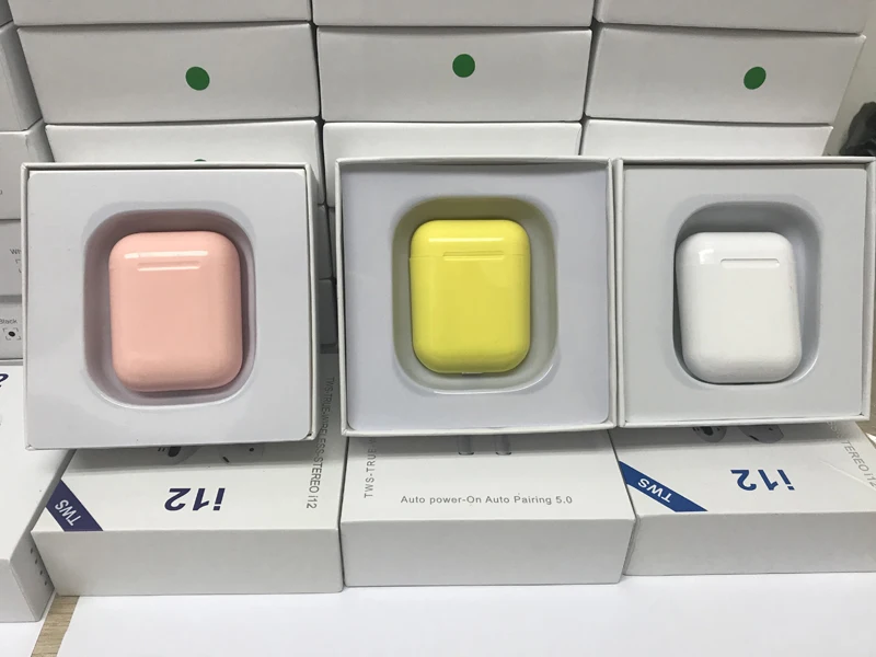 I12 TWS беспроводные Bluetooth наушники V5.0 сенсорное управление мини наушники супер бас гарнитура наушники спортивные портативные
