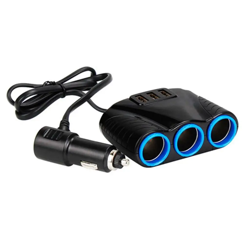 3.1A Высокая мощность автомобиля три USB интерфейс одна минута три прикуривателя концентратор большое зарядное устройство для грузовика 120W