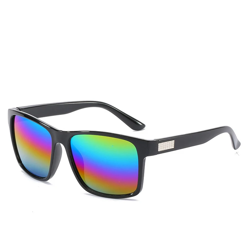3-8 yrs kinder zonnebril Boys&girls Cute Square sunglasses UV400 Cool children glasses Summer child eyewear n589 - Цвет линз: black multi