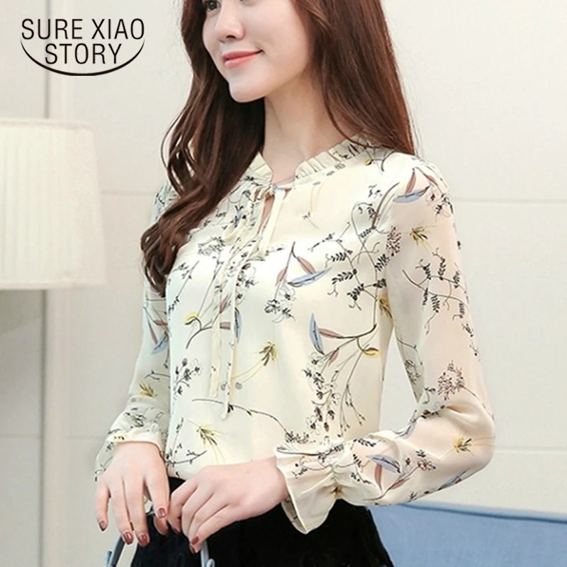 2021 Women Tops Chiffon Blouses Shirts 
