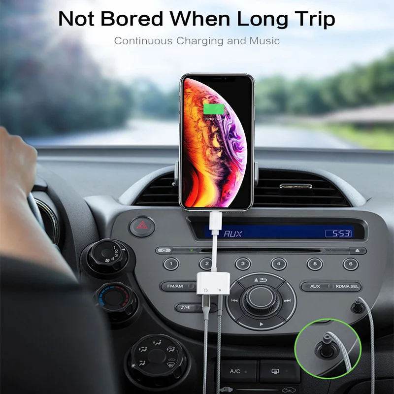 2 в 1 разъем для наушников адаптер для Apple iPhone 11 pro max 7 8 Plus x xr xs max IOS 12 3,5 мм разъем конвертер Aux кабель сплиттер