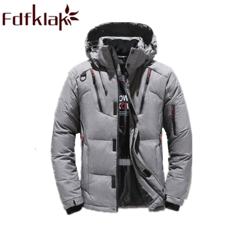 Fdfklak, Топ бренд, зимняя мужская куртка, толстая, теплая, манто Homme, с хлопковой подкладкой, мужская куртка, популярное пальто для мужчин, 4 Цветные парки