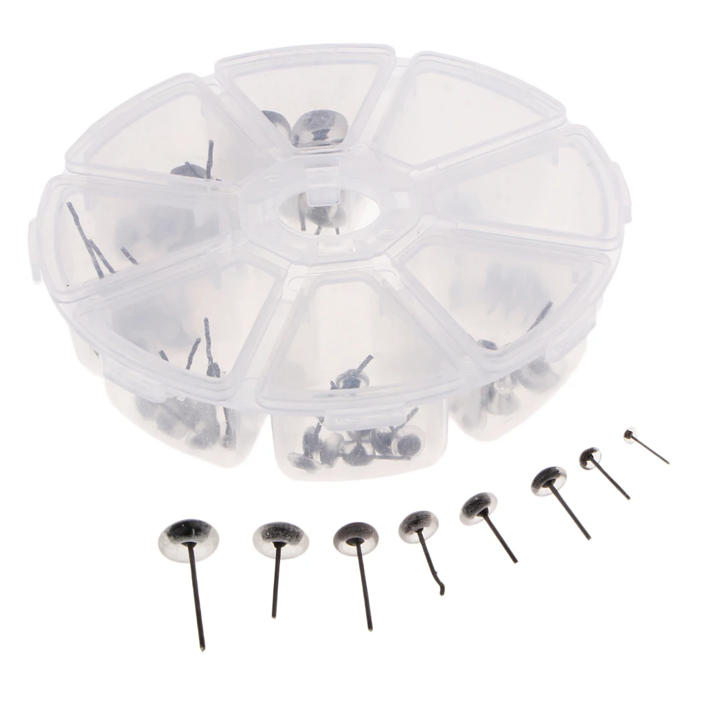 80 Pieces Lots in Box 3/4/5/6/7/8/9/10mm Glass Eyes Clear Glass Safety Eyes For Teddy Bear/Dolls/Toy Animal/Felting/Sewing