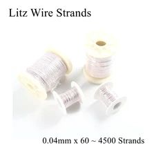 0,04 мм 60 180 400 500 1500 2000 3000 4500 нитка Litz провода нити кристалл микро антенна серебро наушники кабель 0,04