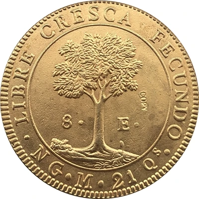 1824 Центральная американская Республика 8 Escudos копия монет 35 мм