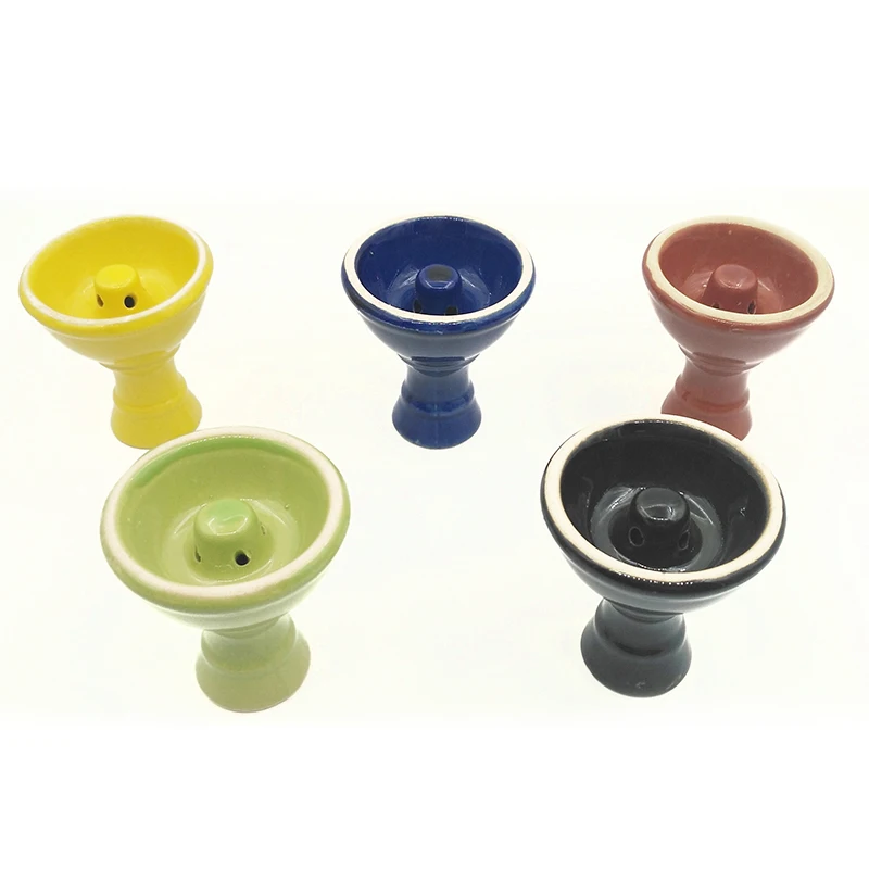 Ceramic Vortex Shisha Hookah Bowl Diameter 7cm Height 8cm 2 Colors with Holes in the Top Tower Advanced Version of the Phunnel
