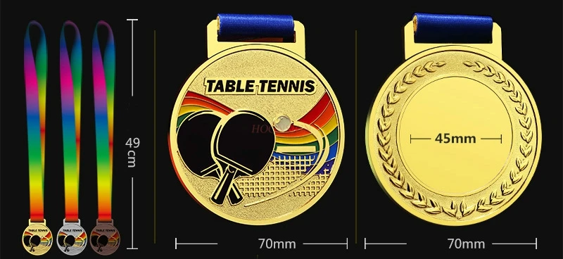Медаль для настольного тенниса детская золотая медаль Чемпионат медаль Футбол бадминтон мемориал