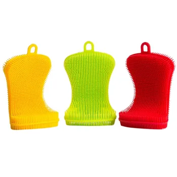 

3Pcs Household Kitchen Clean Tool Non-stick Oil Household Brush Bowl 3 Color Cleaning Brush Elegant Temperament Charming