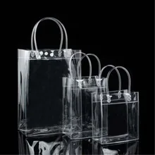 New Clear Women Tote Bag PVC Transparent Shopping Bag Shoulder Handbag Women Tote Travel Bags Environmentally Storage Bags S/M/L